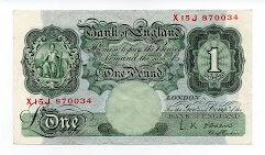 1 Pound Bank of England Banknote