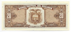 Banknote from Ecuador