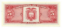 Banknote from Ecuador