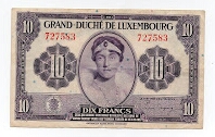 10 Francs Grand Deuche de Luxembourg Banknote