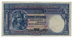 10 Pesos Republic Oriental de Uruguay Banknote