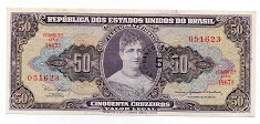 5 Centavos on 50 Cruzeiros Banknote