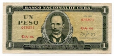 1 Peso National Bank of Cuba Banknote