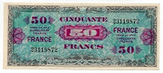 50 Francs Allied Military Currency Banknote