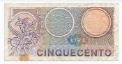 Banknote from Italy