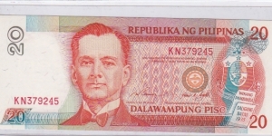 Philippines 20 Pesos NDS
Red Serial, KN prefix, Ramos - Singson signatures Banknote