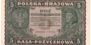 5 Marek(1919) Banknote