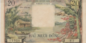 South Vietnam 20 Dong Banknote