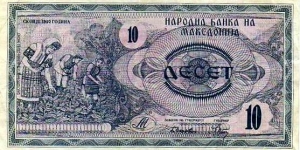 Banknote from Macedonia