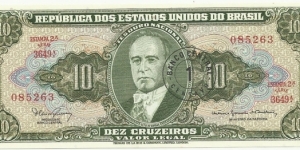 Brasil 1 Centavos-10 Cruzeiros Serie A Estampa2 Banknote