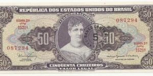 Brasil 5 Centavos-50 Cruzeiros Serie A Estampa2 Banknote