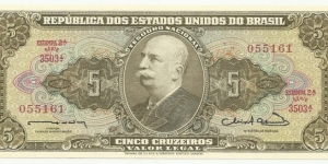Brasil 5 Cruzeiro Serie A Estampa2 Banknote