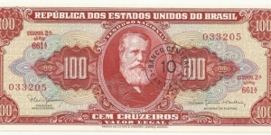 Brasil 10 Centavos-100 Cruzeiros Serie A Estampa2 Banknote