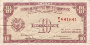 10 Centavos Banknote