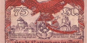 Notgeld Kattenberg 75 Heller Banknote