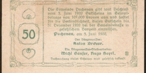 Banknote from Austria