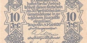 Banknote from Austria