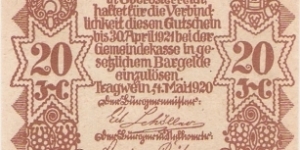 Banknote from Austria