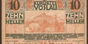 Notgeld Vöslau 10 Heller Banknote