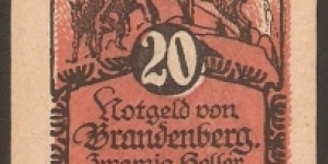 Notgeld Brandenberg 20 Heller Banknote