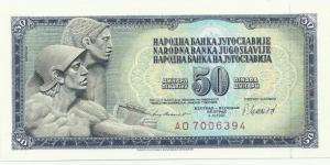 YugoslaviaBN 50 Dinara 1981 Banknote