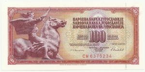 YugoslaviaBN 100 Dinara 1986 Banknote