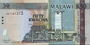 Malawi 2004 50 Kwacha.

40 Years of Independence. Banknote