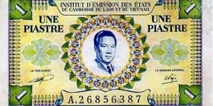 Indochine 1 Piastre Banknote