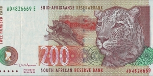 South Africa N.D. (1999) 200 Rand. Banknote