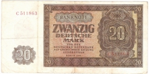 20 Mark(East Germany 1948)  Banknote