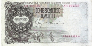 10 Latu(1938) Banknote