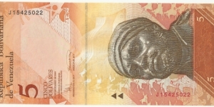 VenezuelaBN 5 Bolivares 2008 Banknote