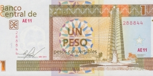 Cuba PFX46 (1 peso convertible 2013) Banknote
