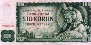 100 Korun Ceskoslovenskych  Banknote