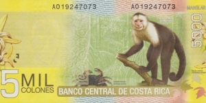 Banknote from Costa Rica