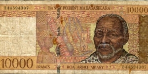 10.000 Francs = 2.000 Ariary__
pk# 79 b__
ND (1995) Banknote