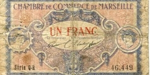 1 Franc__
pk# NL__
Chambre de Commerce de Marseille__
05.06.1917 Banknote