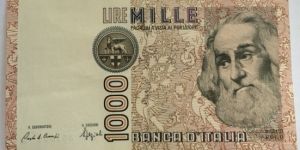 1000 lire Banknote