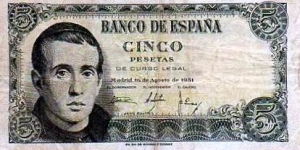 5 Pesetas Banknote