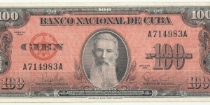 CubaBN 100 Pesos 1959 Banknote