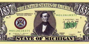 1837 State of Michigan__
pk# NL__
(ACC American Art Classics)__
Not Legal Tender Banknote