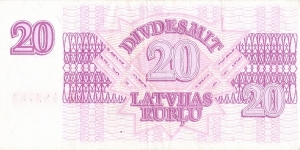 Banknote from Latvia