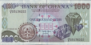 Ghana 1996 1,000 Cedis. Banknote