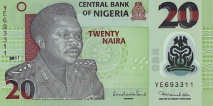 Nigeria 2011 20 Naira. Banknote