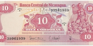 NicaraguaBN 10 Cordobas 1979 Banknote