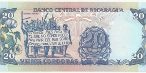 Banknote from Nicaragua