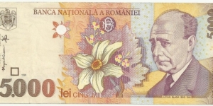 Romania 5000 Lei 1998 Banknote