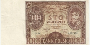 Poland 100 Zlotych 1934 Banknote