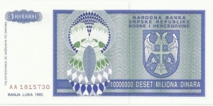 Banknote from Bosnia