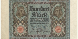 Germany-Weimar 100 Mark 1920 Banknote